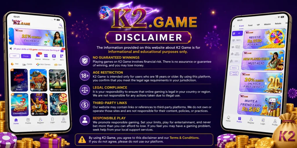 K2 Game Disclaimer